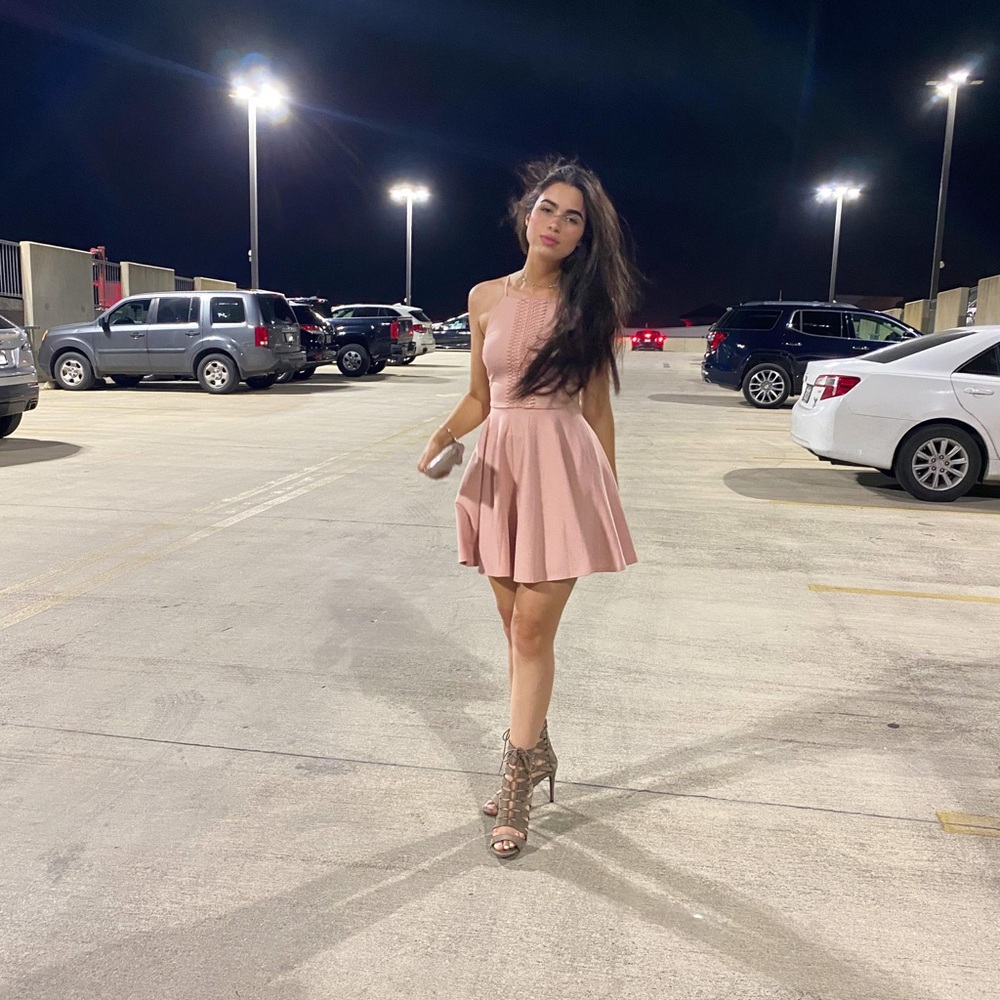 City Studio One Shoulder Pink Dress